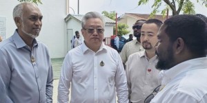 马尔代夫总统穆伊兹接见“锦味岛”品牌创始人王美女士